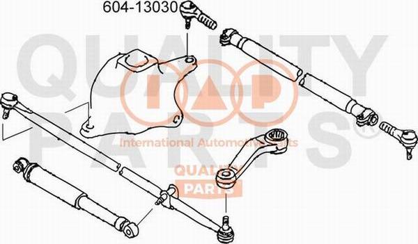 IAP QUALITY PARTS 604-13030 - Наконечник рульової тяги, кульовий шарнір avtolavka.club