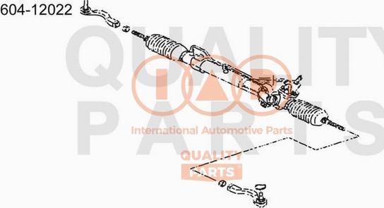 IAP QUALITY PARTS 604-12022 - Наконечник рульової тяги, кульовий шарнір avtolavka.club