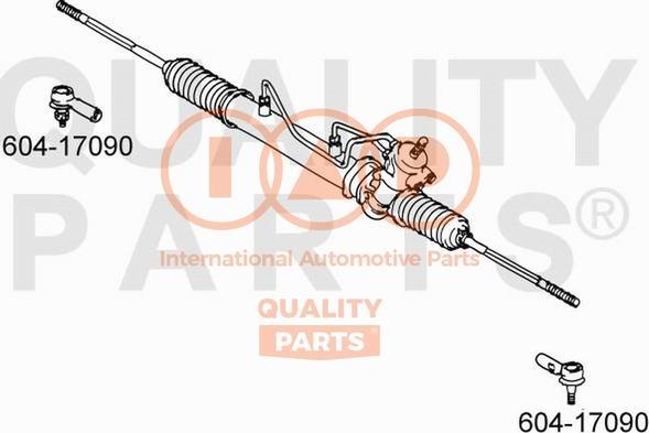 IAP QUALITY PARTS 604-17090 - Наконечник рульової тяги, кульовий шарнір avtolavka.club