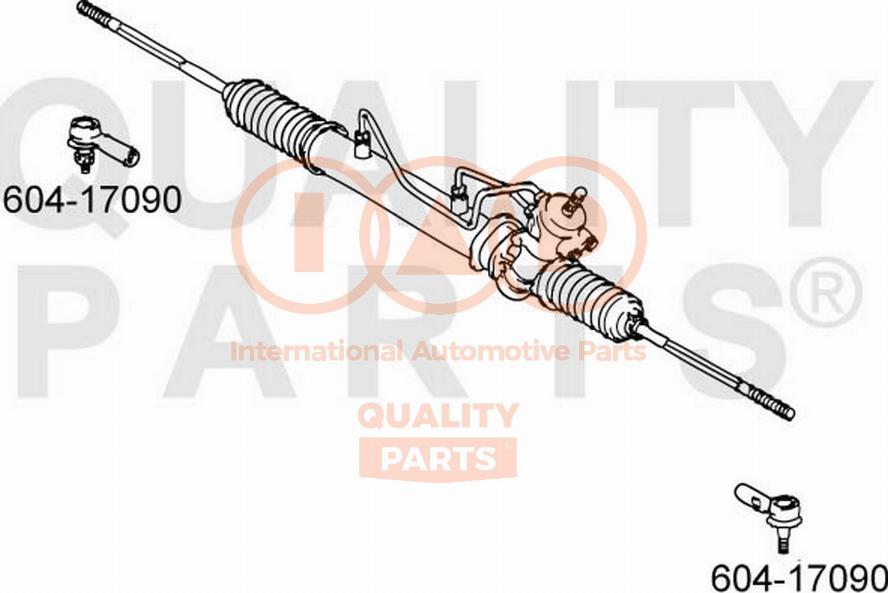 IAP QUALITY PARTS 604-17090 - Наконечник рульової тяги, кульовий шарнір avtolavka.club