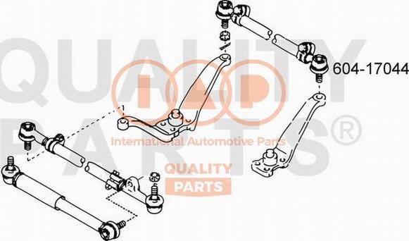 IAP QUALITY PARTS 604-17044 - Наконечник рульової тяги, кульовий шарнір avtolavka.club