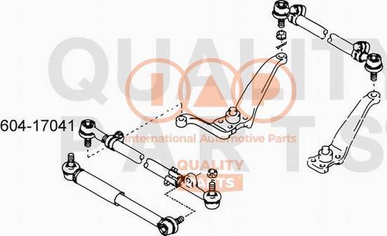 IAP QUALITY PARTS 604-17041 - Наконечник рульової тяги, кульовий шарнір avtolavka.club