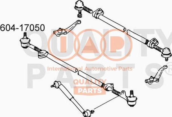 IAP QUALITY PARTS 604-17050 - Наконечник рульової тяги, кульовий шарнір avtolavka.club