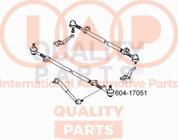 IAP QUALITY PARTS 604-17051 - Наконечник рульової тяги, кульовий шарнір avtolavka.club