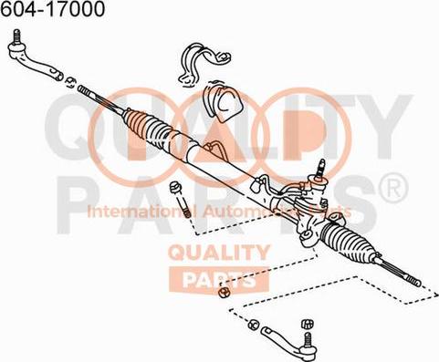 IAP QUALITY PARTS 604-17000 - Наконечник рульової тяги, кульовий шарнір avtolavka.club