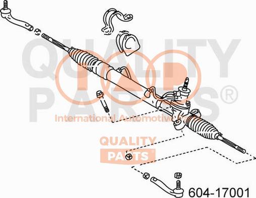 IAP QUALITY PARTS 604-17001 - Наконечник рульової тяги, кульовий шарнір avtolavka.club