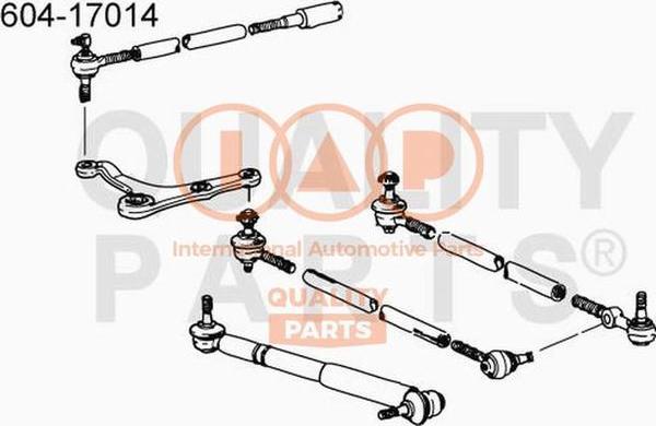 IAP QUALITY PARTS 604-17014 - Наконечник рульової тяги, кульовий шарнір avtolavka.club