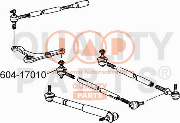 IAP QUALITY PARTS 604-17010 - Наконечник рульової тяги, кульовий шарнір avtolavka.club