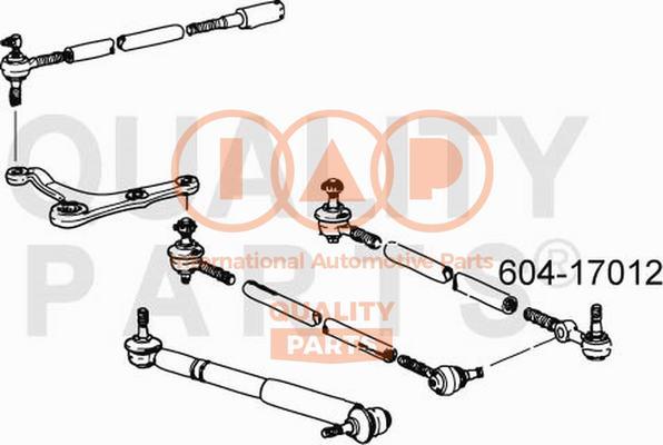 IAP QUALITY PARTS 604-17012 - Наконечник рульової тяги, кульовий шарнір avtolavka.club