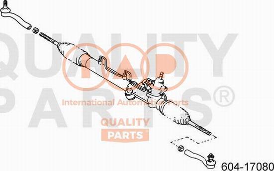 IAP QUALITY PARTS 604-17080 - Наконечник рульової тяги, кульовий шарнір avtolavka.club