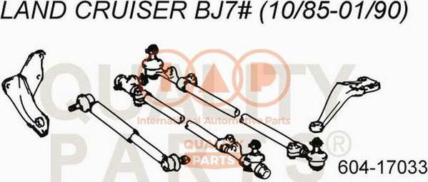 IAP QUALITY PARTS 604-17033 - Наконечник рульової тяги, кульовий шарнір avtolavka.club