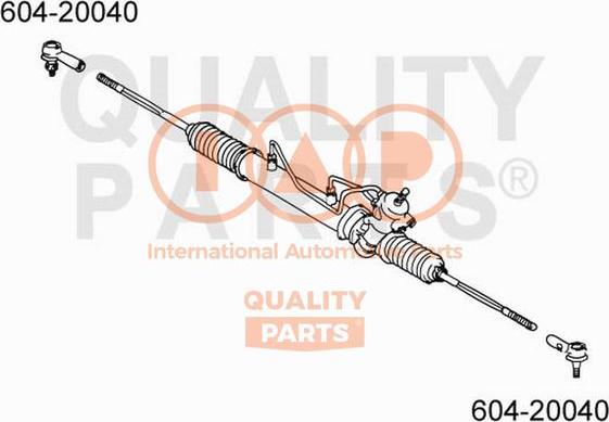 IAP QUALITY PARTS 604-20040 - Наконечник рульової тяги, кульовий шарнір avtolavka.club