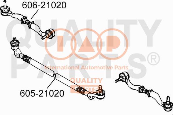 IAP QUALITY PARTS 606-21020 - Кутовий шарнір, поздовжня рульова тяга avtolavka.club