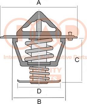 IAP QUALITY PARTS 155-10050 - Термостат, охолоджуюча рідина avtolavka.club