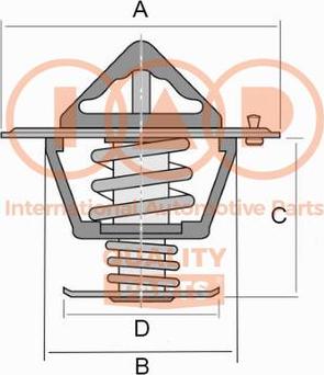 IAP QUALITY PARTS 155-15030 - Термостат, охолоджуюча рідина avtolavka.club