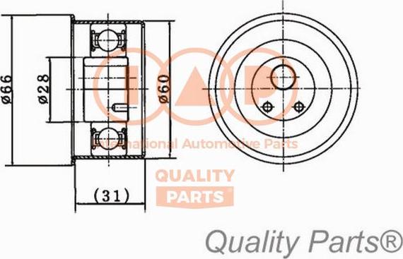 IAP QUALITY PARTS 127-07020 - Натяжна ролик, ремінь ГРМ avtolavka.club