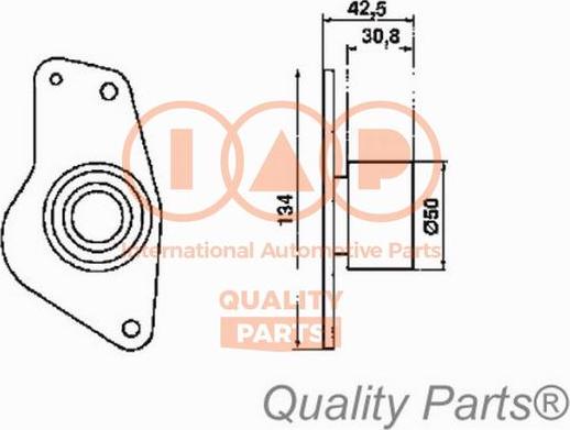 IAP QUALITY PARTS 12716036 - Натяжна ролик, ремінь ГРМ avtolavka.club