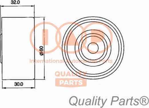 IAP QUALITY PARTS 127-11053 - Натяжна ролик, ремінь ГРМ avtolavka.club