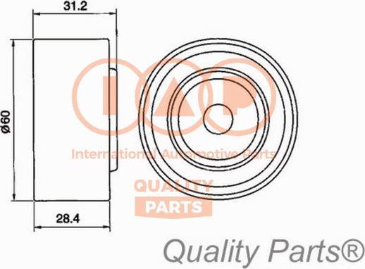 IAP QUALITY PARTS 12711052 - Натяжна ролик, ремінь ГРМ avtolavka.club