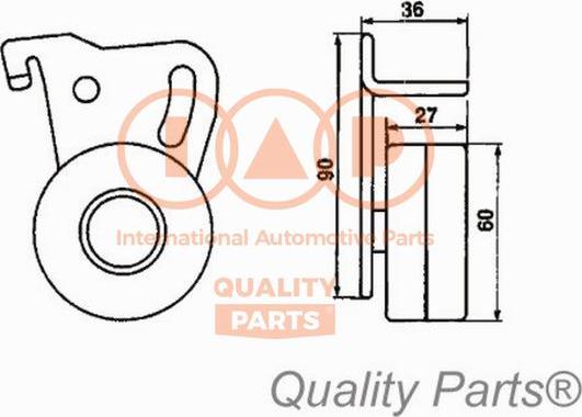 IAP QUALITY PARTS 12713096 - Натяжна ролик, ремінь ГРМ avtolavka.club