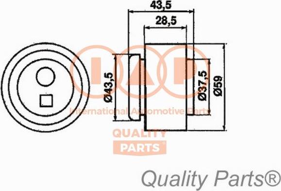 IAP QUALITY PARTS 12713092 - Натяжна ролик, ремінь ГРМ avtolavka.club