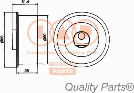 IAP QUALITY PARTS 12713080 - Натяжна ролик, ремінь ГРМ avtolavka.club