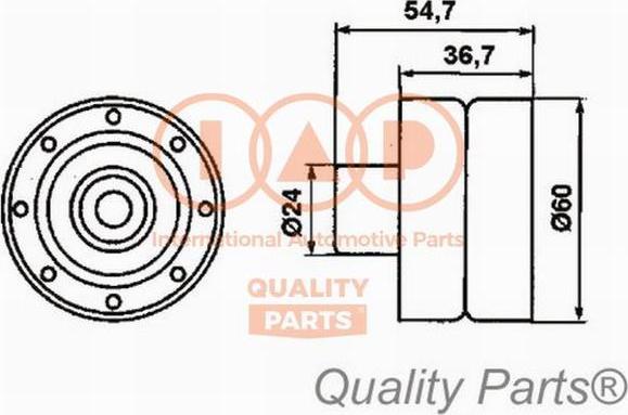 IAP QUALITY PARTS 127-13031 - Натяжна ролик, ремінь ГРМ avtolavka.club