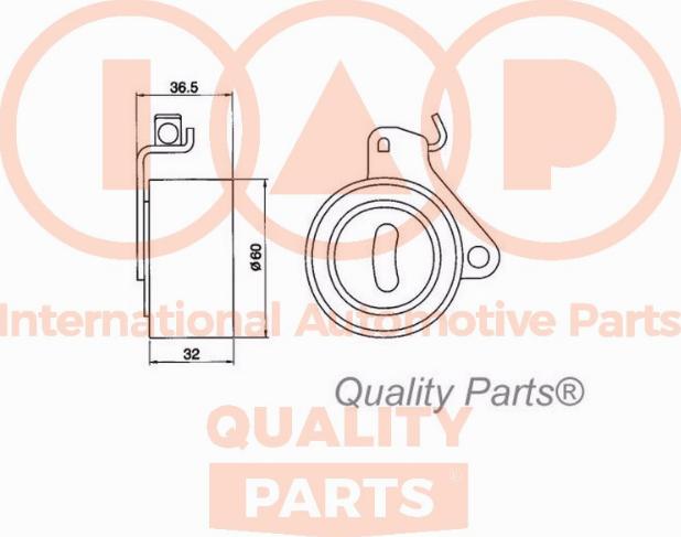 IAP QUALITY PARTS 12712040 - Натяжна ролик, ремінь ГРМ avtolavka.club