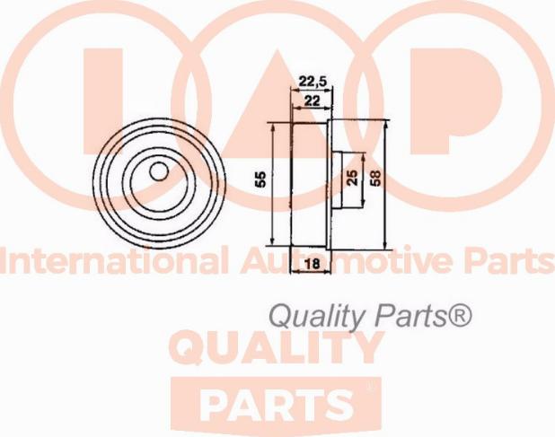 IAP QUALITY PARTS 12712062 - Натяжна ролик, ремінь ГРМ avtolavka.club