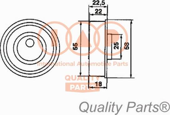 IAP QUALITY PARTS 12712062 - Натяжна ролик, ремінь ГРМ avtolavka.club