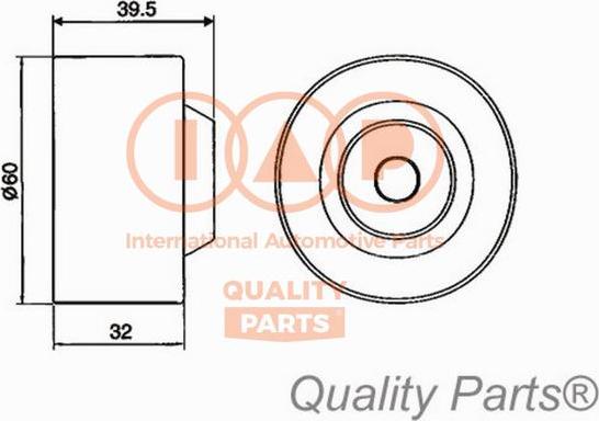 IAP QUALITY PARTS 127-12082 - Натяжна ролик, ремінь ГРМ avtolavka.club