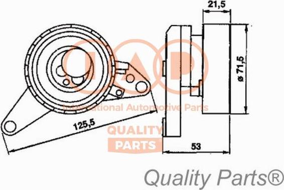 IAP QUALITY PARTS 127-20010 - Натяжна ролик, ремінь ГРМ avtolavka.club