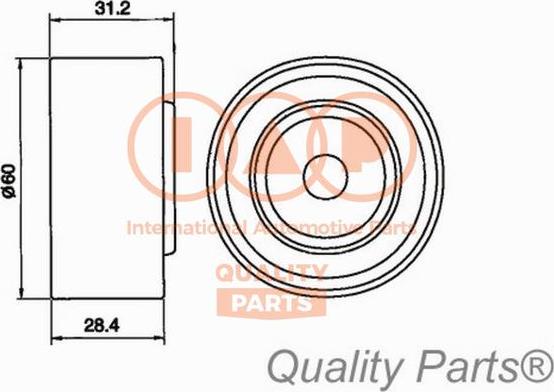 IAP QUALITY PARTS 127-21021 - Натяжна ролик, ремінь ГРМ avtolavka.club