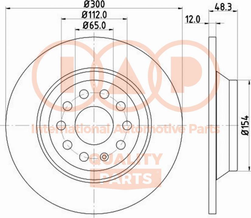 IAP QUALITY PARTS 709-50031 - Гальмівний диск avtolavka.club