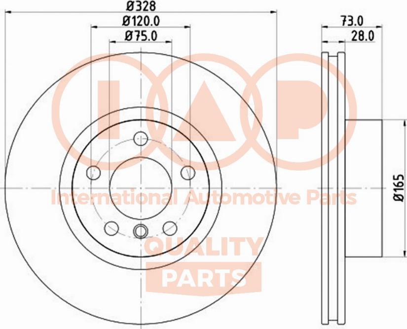 IAP QUALITY PARTS 709-51130 - Гальмівний диск avtolavka.club