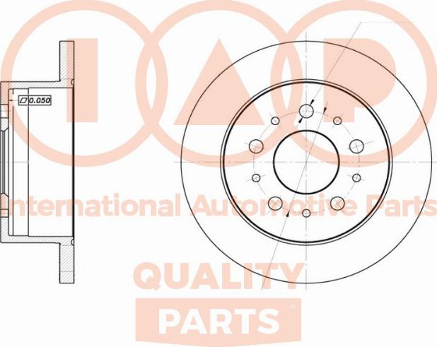 IAP QUALITY PARTS 709-08031 - Гальмівний диск avtolavka.club