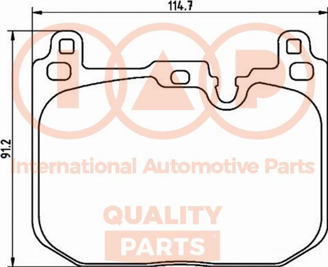 IAP QUALITY PARTS 704-51004 - Гальмівні колодки, дискові гальма avtolavka.club