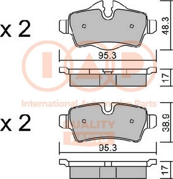 IAP QUALITY PARTS 704-51001P - Гальмівні колодки, дискові гальма avtolavka.club