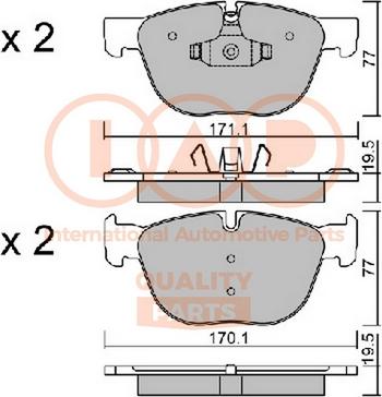 IAP QUALITY PARTS 704-51150P - Гальмівні колодки, дискові гальма avtolavka.club