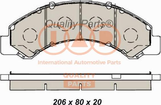 IAP QUALITY PARTS 704-09093 - Гальмівні колодки, дискові гальма avtolavka.club