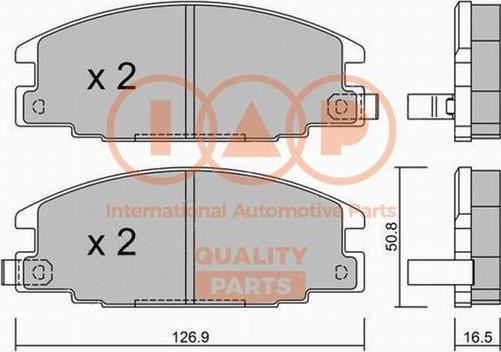 IAP QUALITY PARTS 704-09011P - Гальмівні колодки, дискові гальма avtolavka.club