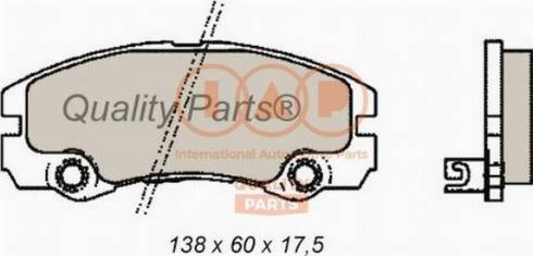 IAP QUALITY PARTS 704-09070X - Гальмівні колодки, дискові гальма avtolavka.club