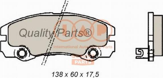 IAP QUALITY PARTS 704-09070 - Гальмівні колодки, дискові гальма avtolavka.club