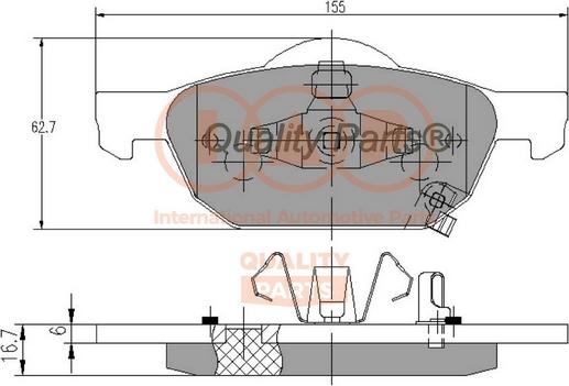 IAP QUALITY PARTS 704-06044 - Гальмівні колодки, дискові гальма avtolavka.club