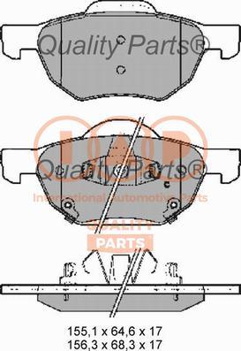 IAP QUALITY PARTS 704-06043 - Гальмівні колодки, дискові гальма avtolavka.club