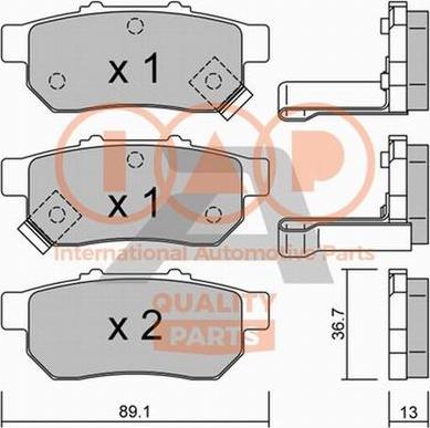 IAP QUALITY PARTS 704-06016P - Гальмівні колодки, дискові гальма avtolavka.club