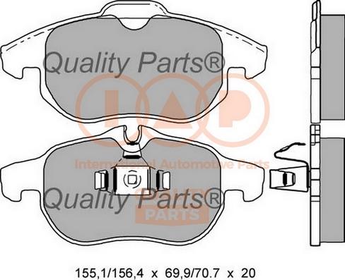 IAP QUALITY PARTS 704-00054 - Гальмівні колодки, дискові гальма avtolavka.club