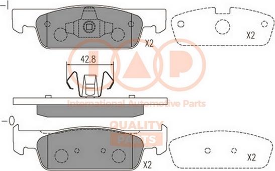 IAP QUALITY PARTS 704-00101 - Гальмівні колодки, дискові гальма avtolavka.club