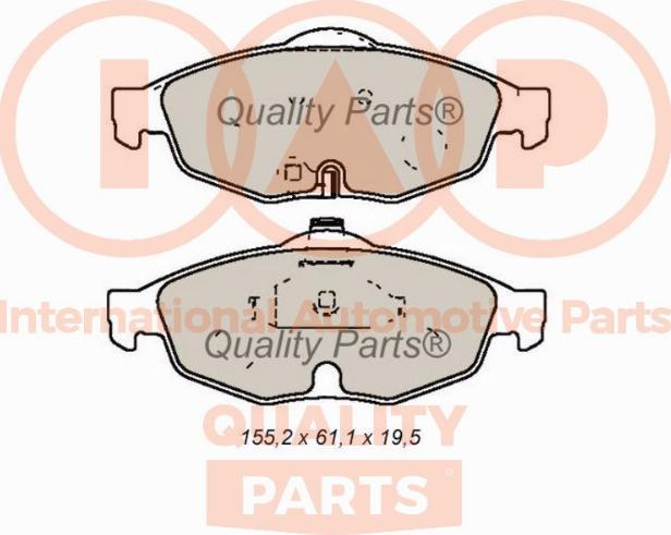 IAP QUALITY PARTS 704-02042X - Гальмівні колодки, дискові гальма avtolavka.club