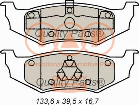 IAP QUALITY PARTS 704-02050 - Гальмівні колодки, дискові гальма avtolavka.club